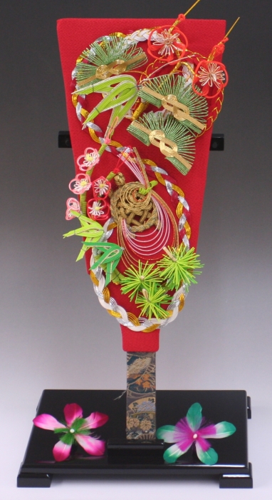 羽子板飾り 金襴/金駒刺繍押絵羽子板セット 13号[1-A-FYA-1813JD]