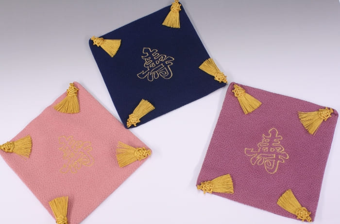 掛袱紗「刺繍寿」