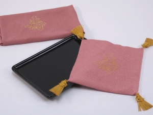 切手盆セット「刺繍寿」ローズ