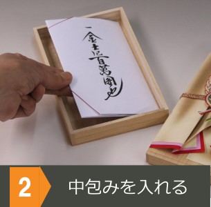 支度金の桐箱への入れ方
