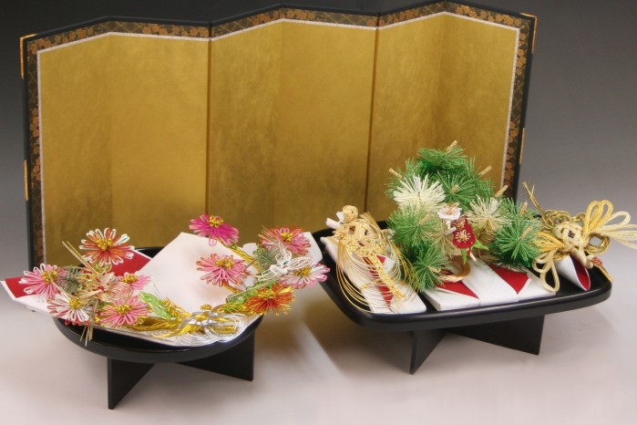 指輪メインの結納「結び菊」と組み合わせ