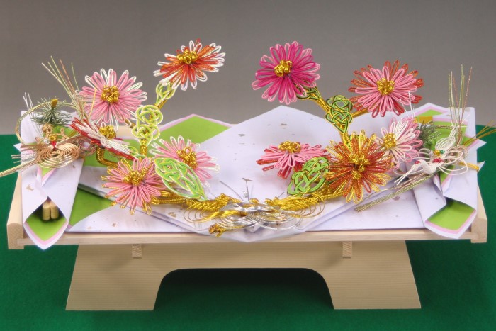 指輪だけ 指輪のみの結納、指輪台「結び菊」3品・結納返し